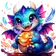 Vibrant low-poly geometric fox avatar in bold orange, teal, and purple triangular shapes, square profile picture style.